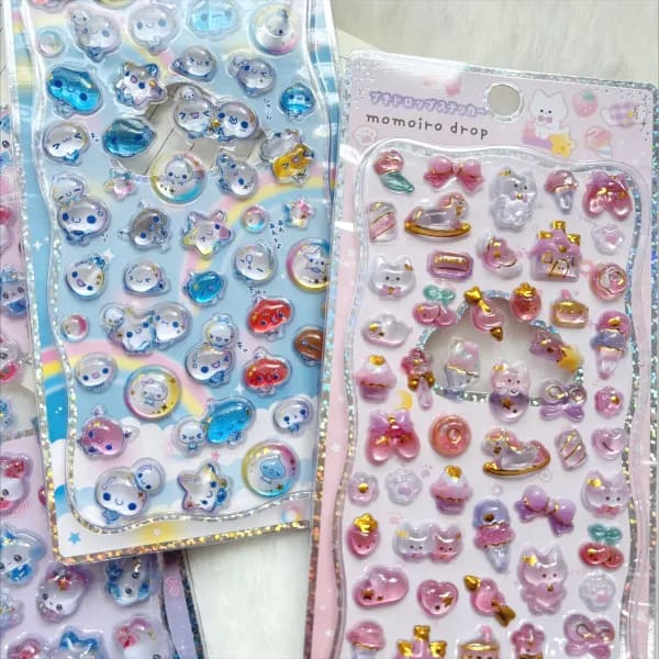 Pegatinas 3D de animales en relieve, manualidades, pegatinas de animales de dibujos animados de PVC, pegatinas decorativas para teléfonos