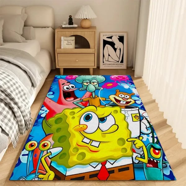 Alfombra decorativa, alfombra para dormitorio, alfombra para habitación, alfombras de Bob Esponja, felpudo, alfombrillas para el hogar, alfombras para el hogar, puerta de entrada para pies, baño