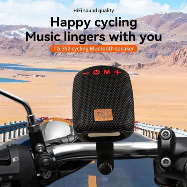 Altavoz Bluetooth para bicicleta al aire libre, caja de sonido inalámbrica portátil, altavoz de manillar recargable, Altavoz Bluetooth resistente al agua TG392
