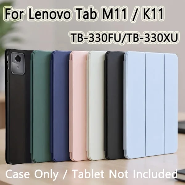 Funda para Lenovo Tab M11 2023 TB-330FU Lenovo Tab K11 LTE 2024 TB-330XU, funda inteligente con tapa de cuero PU magnético, carcasa de silicona suave