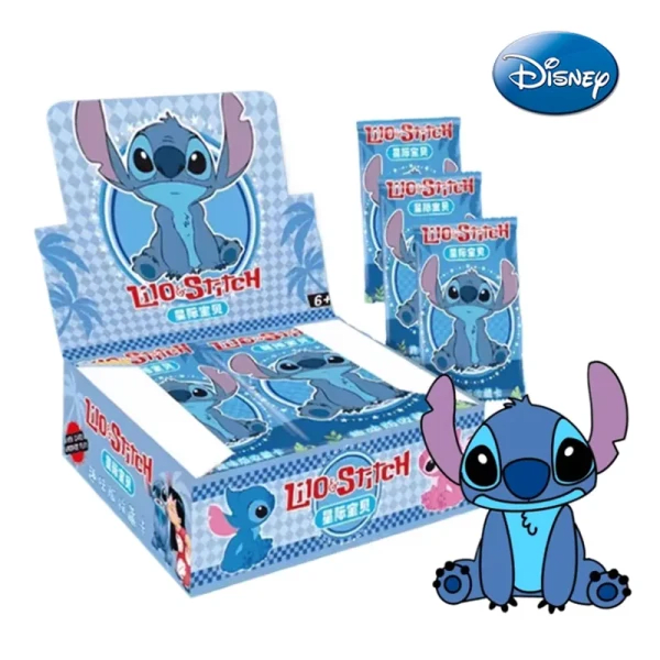 160 tarjetas de Disney Lilo & Stitch, tarjetas con personajes de dibujos animados, tarjetas de colección divertidas, juguete para niños, regalo de cumpleaños