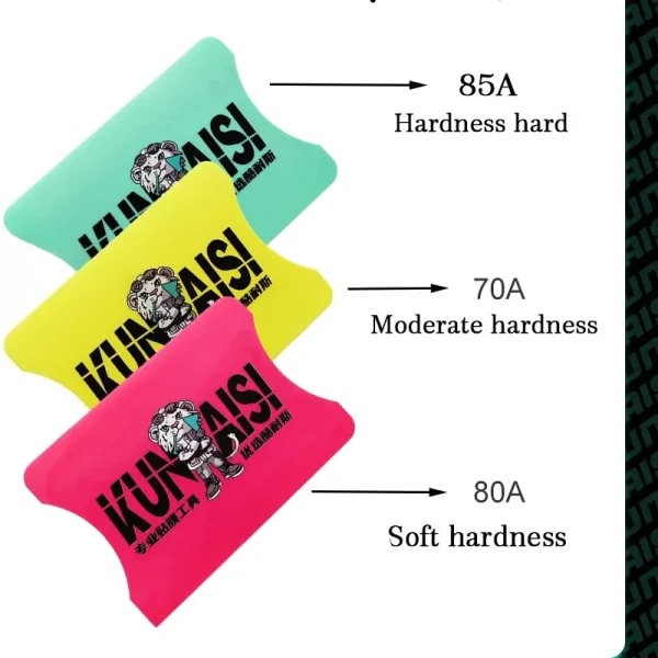 Aplicador de escurridor de vinilo para revestimiento de coche, película de carbono de dureza diferente, herramientas de instalación de película de tinte de ventanilla, 1/3 Uds.