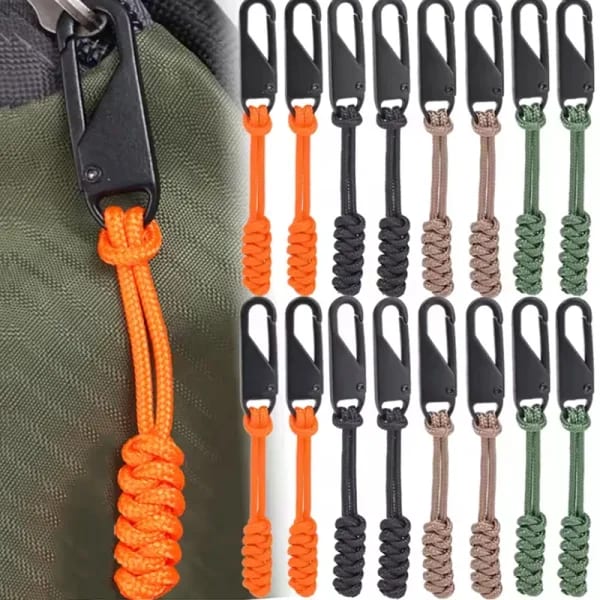 Extractor de cremallera portátil para bolsa al aire libre, deslizador de cabeza de cremallera de Metal, cremalleras tejidas desmontables y resistentes al desgaste, accesorios de costura DIY