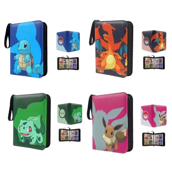 Tarjeta de Pokémon, figura de Anime, bolsa de almacenamiento de tarjetas, álbum de fotos, colección de álbum, hoja suelta, Pu, cremallera, juego King Fans, paquete de tarjetas de Pikachu, Juguetes
