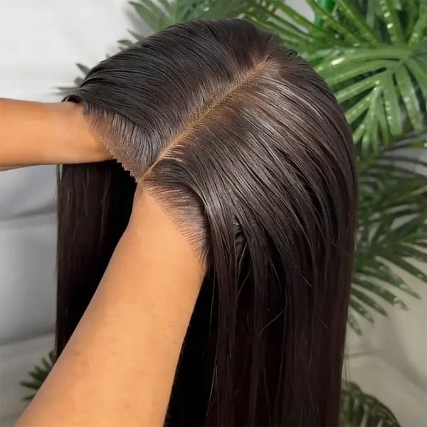 Peluca recta precortada sin pegamento 100% cabello humano 4x4 5x5 pelucas de encaje HD prearrancadas cabello humano Real para mujeres brasileñas