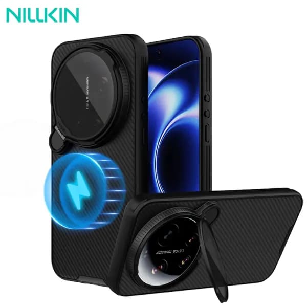 Funda Magsafe NILLKIN CamShield Prop para Xiaomi 17 Ultra con soporte de lente de protección plegable y cubierta magnética para Xiaomi 17 Ultra