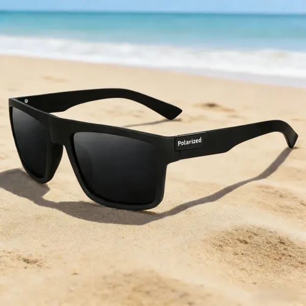 Gafas de sol cuadradas polarizadas UV400, tonos de moda negros para hombres y mujeres, ideales para conducir, pescar y deportes al aire libre