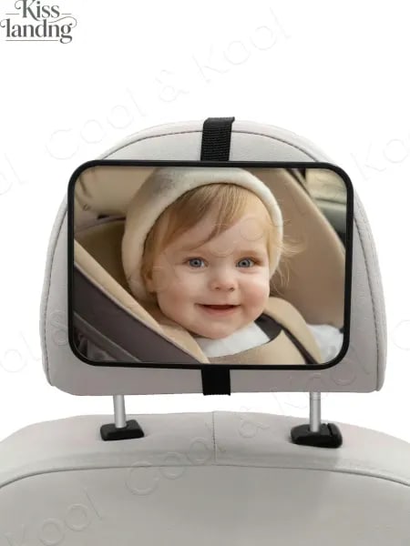 Espejo Retrovisor para Bebé, Espejo de Monitoreo Infantil para Asiento Trasero de Vehículo, Ajuste Universal