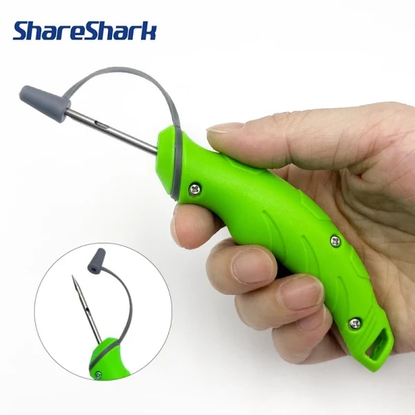Aguja de Acero Inoxidable ShareShark para Pescado, Herramienta Multifuncional para Atordoner, Sangrar y Romper Hielo