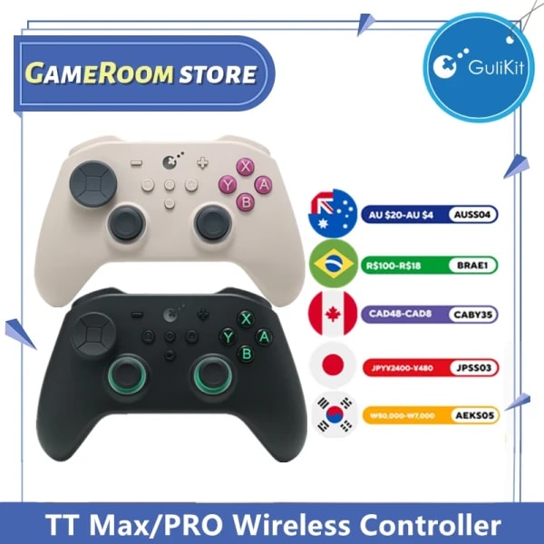 Control Inalámbrico GuliKit TT max/PRO con Joysticks y Gatillos TMR para Windows/Nintendo Switch/Android/iOS