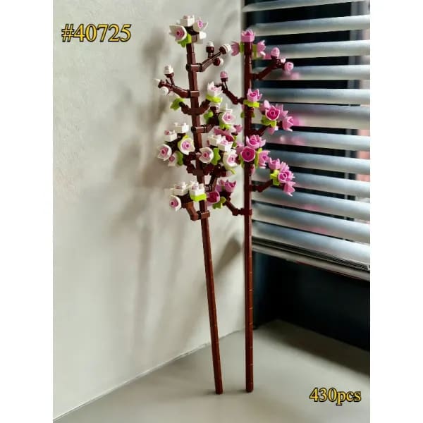 Regalo de Celebración de Flores de Cerezo, Florales Armables para Niños Creativos, Flor de Cerezo Blanca y Rosa, Regalo Floral para Niñas 40725