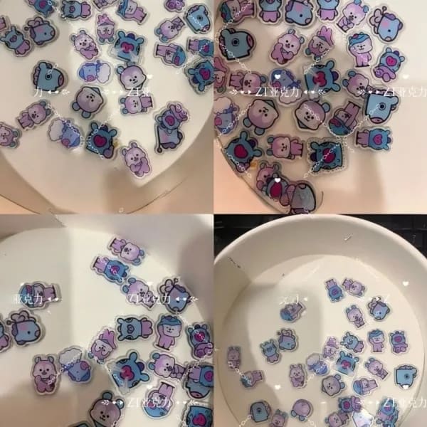 Accesorios Acrílicos Kawaii BT21, Materiales de Soporte para Manualidades, Materiales Musicales para Hacer Bricolaje, CHIMMY COOKY KOYA TATA, Juguetes de Regalo de Anime