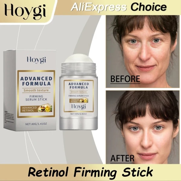 Barra Reafirmante con Retinol HOYGI, Crema Reafirmante Antiarrugas, Ácido Hialurónico Hidratante, Suaviza las Líneas Finas de Expresión, Crema Facial