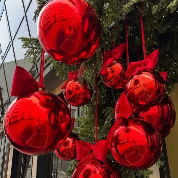 10 Uds. De globos redondos de aluminio 4D brillantes rojos se utilizan para decoración del Día de San Valentín, restaurante y decoración de fiesta de cumpleaños