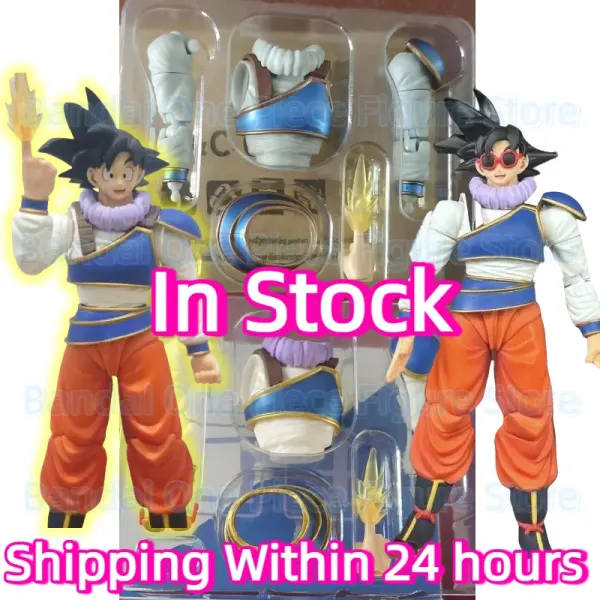 En Stock Dragon Ball Z SHF transmisión instantánea Son Goku Chibi Dam'z accesorios de ropa Anime figuras de acción modelo de juguete