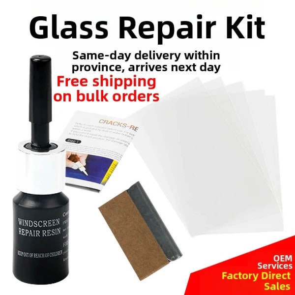 Kit de Reparación de Parabrisas de Coche, Resina para Grietas en Forma de Ojo de Buey y Estrella, Herramienta de Reparación de Parabrisas de Automóvil