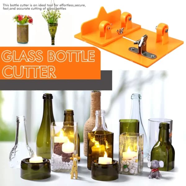 Cortador de botellas de vidrio Universal ajustable, tamaños, máquina cortadora de botellas de vidrio de Metal, botellas de vino, herramienta de corte de decoraciones artesanales