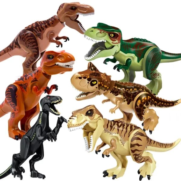 DIY Jurassic World Brutal Raptor bloques de construcción dinosaurio ladrillos tiranosaurio Indominus i-rex montar juguete para niños regalos
