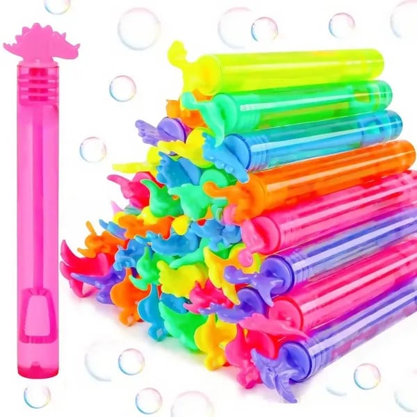 12-48 Piezas de Lindas Botellas Vacías de Burbujas con Forma de Dinosaurio, Decoración para Fiestas de Cumpleaños, Baby Shower, Bodas, Navidad, Año Nuevo, Carnaval, Regalos