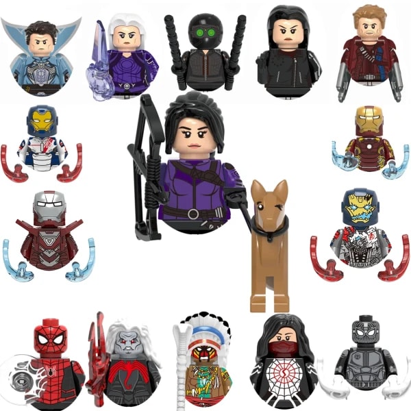 Bloques de Construcción Marvel, Mini Figuras de Acción, Regalos para Fiestas Infantiles, Juguete de Ladrillos, Doctor Strange, Spider-Man, Kate Bishop