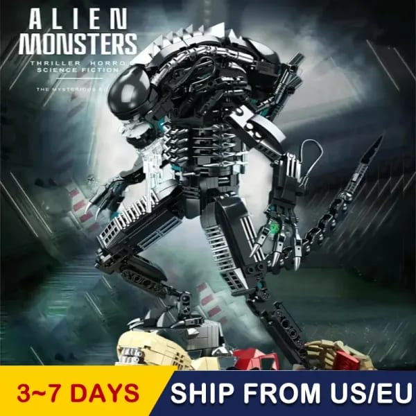 Nuevo JJ9154 882 Uds MOC creatividad Alien bloques de construcción modelo Mutant ladrillos juguetes de ensamblaje para niños conjunto de regalo de cumpleaños