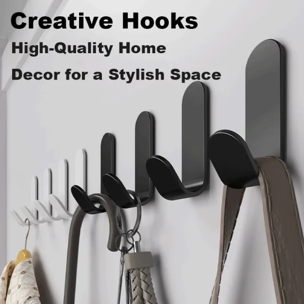 Ganchos adhesivos resistentes, ganchos de pared sin taladro para puerta de cocina y baño, perchas adhesivas fuertes para organizador de toallas y abrigos