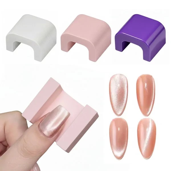 Herramienta Magnética Automática 5D para Efecto Ojo de Gato, Diseño Francés con Luz Lateral Ancha, Herramientas Magnéticas para Manicura con Gel