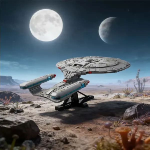 MOC 3600PCS, bloques de construcción creativos del modelo del nave espacial Enterprise 1701-D de Star Trek, regalos de Navidad para niños y jóvenes