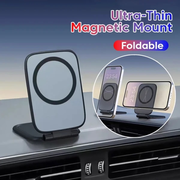 Soporte Magnético Ultrafino para Teléfono, Plegable, Portátil, Soporte Magnético para Celulares en el Auto, Soporte Universal para Navegación Vehicular