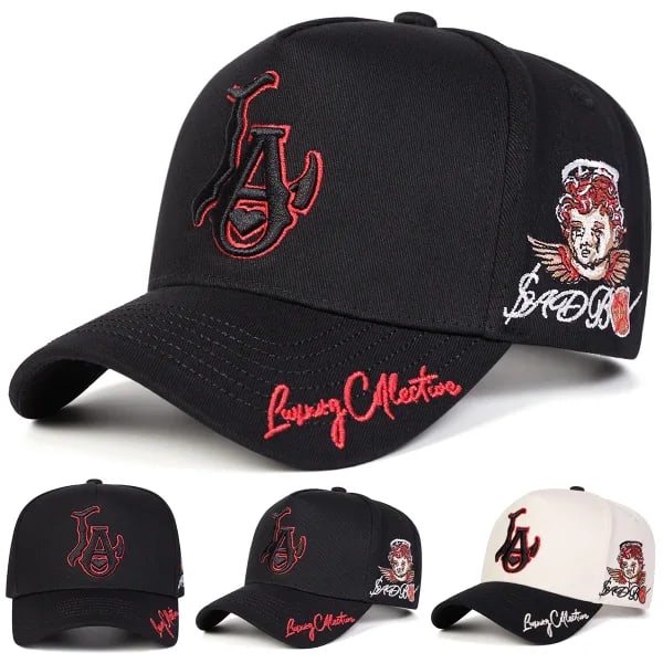 Gorras de béisbol unisex con bordado de LA Love, gorras informales ajustables para exteriores para primavera y otoño, gorra deportiva con protección solar