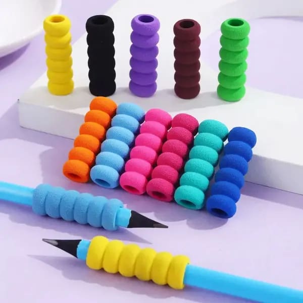 Funda para bolígrafo de esponja, accesorio antideslizante para funda de bolígrafo, empuñaduras de lápiz de espuma suave, empuñaduras de esponja para bolígrafo, alivia la fatiga de los dedos