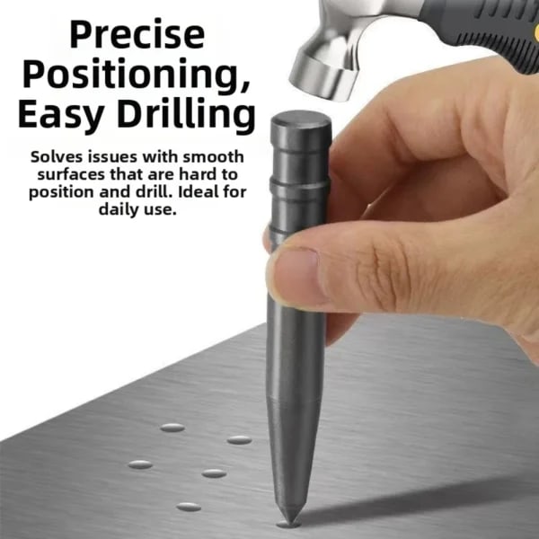 Punzón de Precisión, Localizador, Rompecristales, Herramienta de Perforación para Madera, Vidrio, Metal, Herramientas Manuales Automáticas