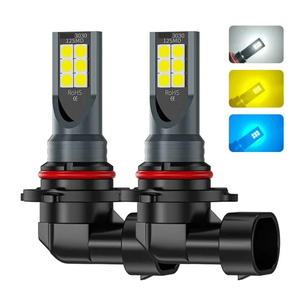 2 uds H8 H11 bombilla LED 9005 HB3 9006 HB4 lámpara Led luces antiniebla de coche superbrillantes luz de conducción diurna 12V blanco amarillo azul hielo