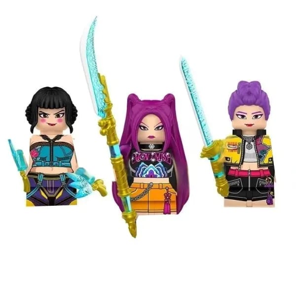 Kpop Demon Hunters HUNTR/X ​   Rumi Mira ZoeyPhotocard para colección de Fans, regalos, juego de bloques de construcción, Mini figura, modelo de Anime