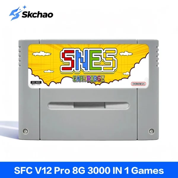 Tarjeta de Memoria SFC 3000 en 1 con Cartucho de Juego TF de 8GB para Consola de Juegos Super Famicom SNES - Accesorios de Juego