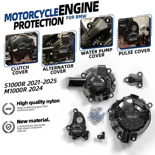Protector de Motor para Motocicleta, Cubierta Protectora para GB Racing S1000 RR 2019-2025 y M1000 RR 2021-2024 S1000 R 2021-2025