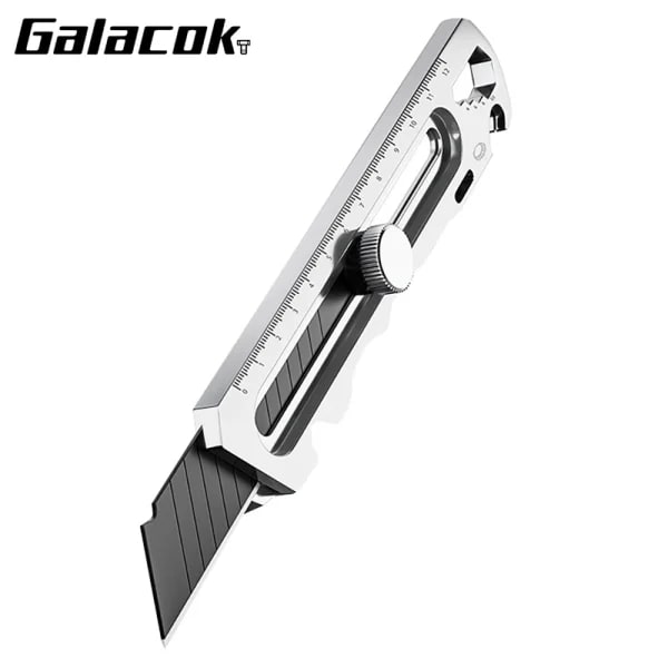 Cuchillo Multiusos de Acero Inoxidable 6 en 1, Abrelatas Retráctil, Cortador de Cajas Portátil para Oficina, Hogar, Desembalaje