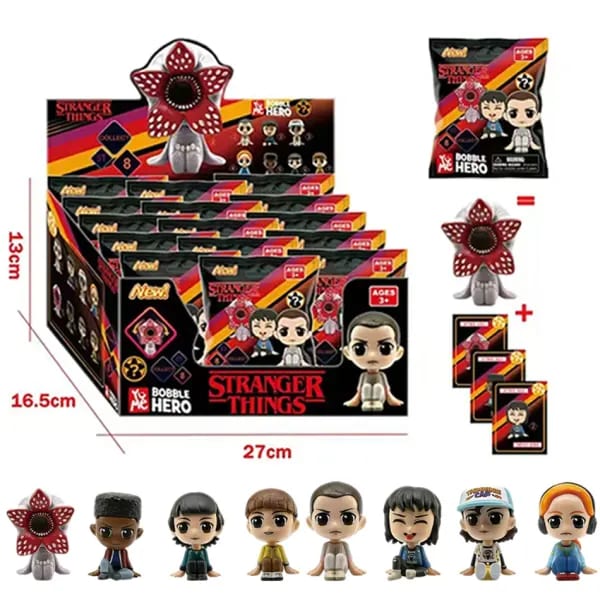 24 Piezas de Figuras de Anime de Stranger Things, Jane Ives/Will Byers/Mike Wheeler, Caja Ciega, Figura de Acción, Cosplay, Adorno, Figuras de Juguete, Regalo