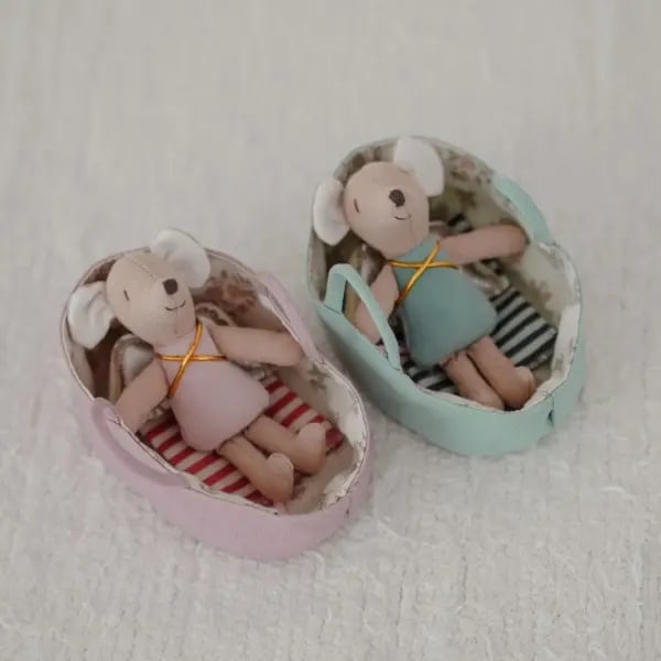 Lindo mini muñeco de peluche de ratón: juguete de peluche suave para niños, niñas y niños, regalo de baby shower (multicolor)