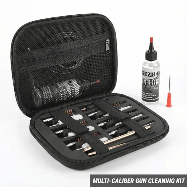 Kit de limpieza de pistola de 19 Uds con lubricante de aceite de pistola de 60ml para juego de mantenimiento de pistola de Rifle de calibre.22.38 9mm.40.45