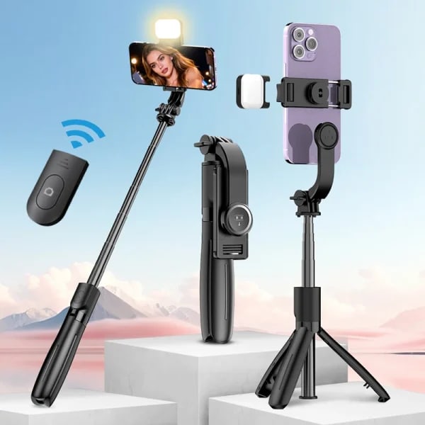 Palo de Selfie para Teléfono AXNEN L21, Trípode para Teléfono Celular con Barra de Extensión, Control Remoto Bluetooth para Teléfonos Inteligentes Android e IOS, para Grabar Vlogs