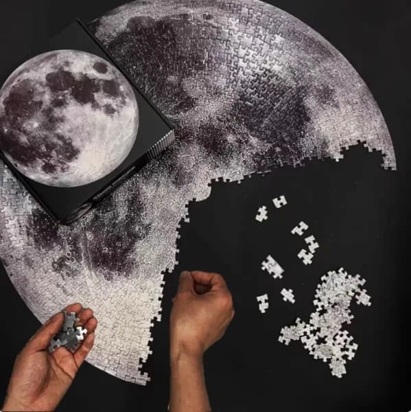 Rompecabezas Gigante de la Tierra y la Luna, 1000 Piezas, Superficie Mate, Antipolvo, Rompecabezas para Adultos, Cielo Estrellado, Decoración de Pared, Regalo