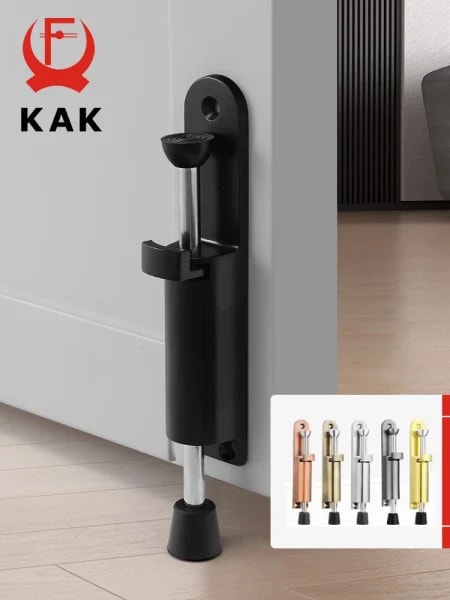 Tope de Puerta Resistente KAK, Tope de Puerta de Goma con Pedal, Tope de Puerta con Bloqueo de Pie, Herraje para Tope de Puerta