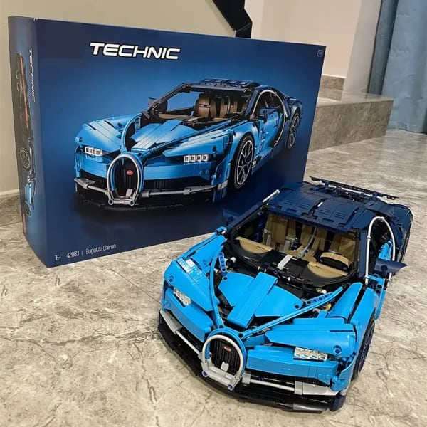 Bloques de Construcción de Coche de Carreras Chirons Azul 1:8, 3599 Piezas, 42083, Vehículo Deportivo, Juguetes de Ensamblaje, Regalos para Niños, Adolescentes y Adultos