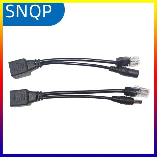 Cable POE, Adaptador de Alimentación Pasiva a través de Ethernet, Divisor POE, Inyector, Módulo de Fuente de Alimentación de 12-48v para Cámara IP