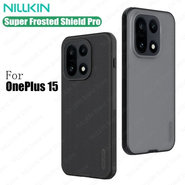Nillkin para OnePlus 15 funda Frosted Shield Pro bordes suaves carcasa dura a prueba de golpes antideslizante funda trasera ultrafina para One Plus 15