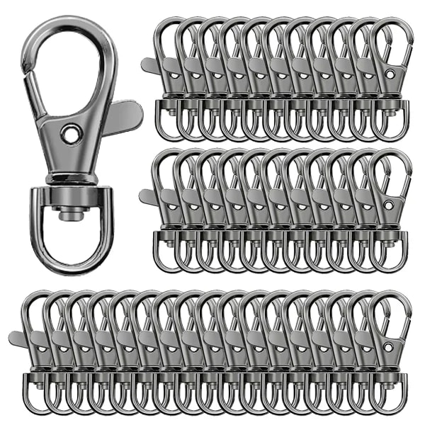 10/30/50 Uds. Ganchos de Clip para llavero, cierres giratorios, gancho a presión para cordón, cierre de garra de langosta para llavero, manualidades de joyería DIY (35mm)