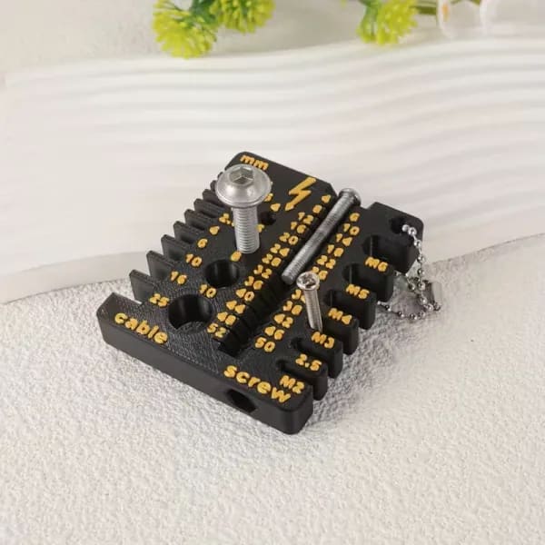 Herramienta de medición de tornillo de calibre de alambre, medidor de espesor, regla de doble cara estándar, medidor de tamaño multifuncional portátil