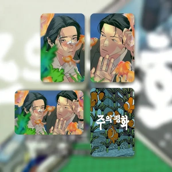 Set de 3 Tarjetas Fotográficas de Manhwa Coreana Master Peace - Ahn Pyeonghwa y Joo Incheol, Tarjetas LOMO Láser, Regalo para Fans