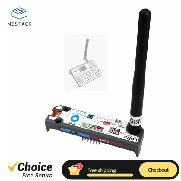 Tapa M5Stack LoRa-1262 para Cardputer Adv SX1262 módulo LoRa frecuencia 868 a 923 MHz antena SMA compatible con posicionamiento Global GNSS